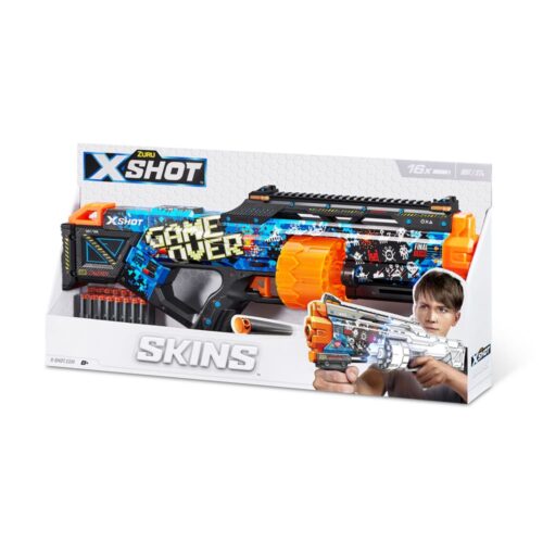 Скорострельный бластер X-SHOT Skins Last Stand Game Over (16 патронов) (36518A)