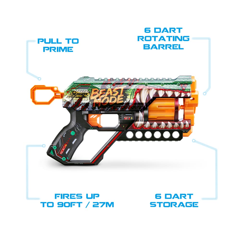 Скорострельный бластер X-SHOT Skins Griefer Beast Out (12 патронов) (36561A)