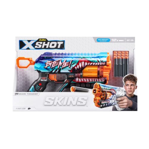 Скорострельный бластер X-SHOT Skins Griefer Shark Thrasher (36561В)