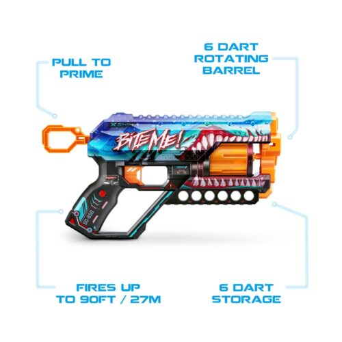 Скорострельный бластер X-SHOT Skins Griefer Shark Thrasher (36561В)