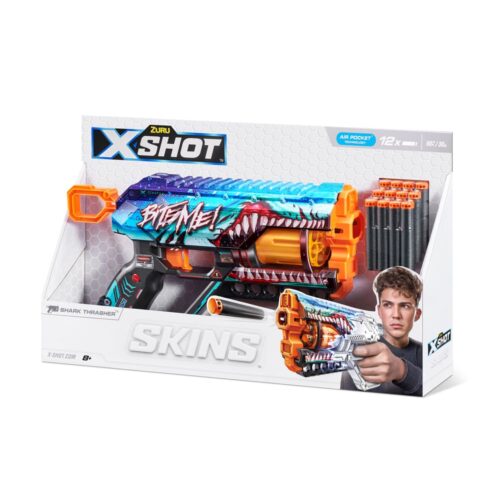 Скорострельный бластер X-SHOT Skins Griefer Shark Thrasher (36561В)