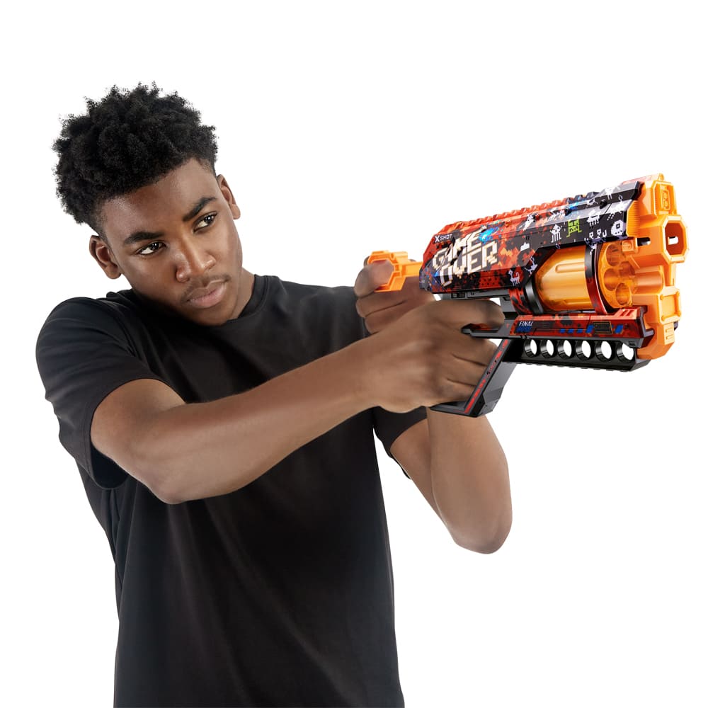 Швидкострільний бластер X-SHOT Skins Griefer Game Over (12 патронів) (36561D)