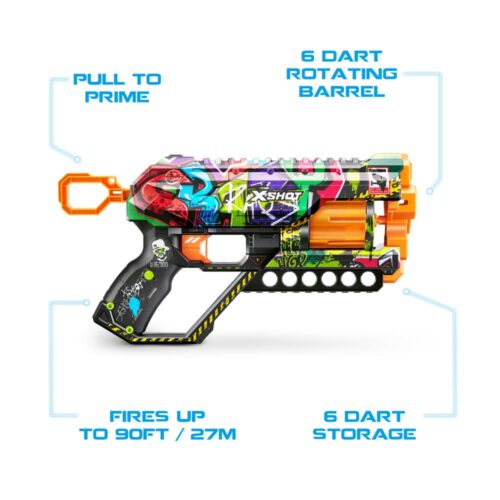Rapid fire blaster X-SHOT Skins Griefer Graffiti (12 rounds) (36561G)