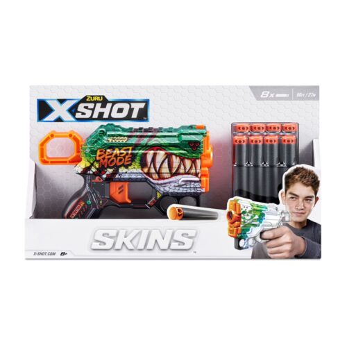 Rapid Fire Blaster X-SHOT Skins Menace Beast Out (8 rounds) (36515G)