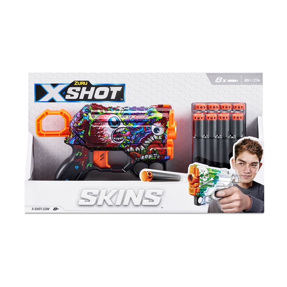 Швидкострільний бластер X-SHOT Skins Menace Scream (8 патронів) (36515J)