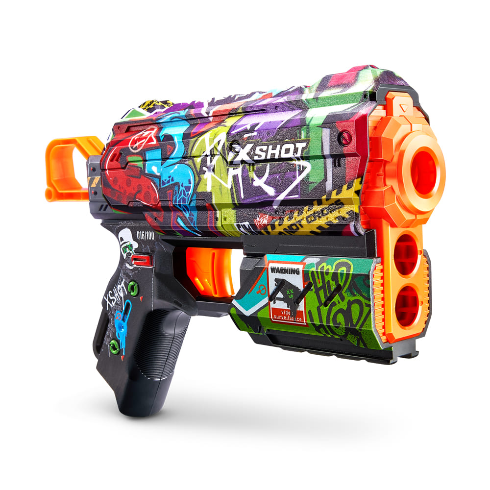 Rapid fire blaster X-SHOT Skins Flux Graffiti (8 cartridges) (36516B)