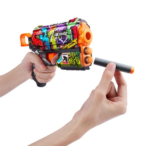 Rapid fire blaster X-SHOT Skins Flux Graffiti (8 cartridges) (36516B)