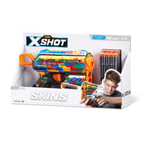 Скорострельный бластер X-SHOT Skins Flux Striper (8 патронов) (36516K)