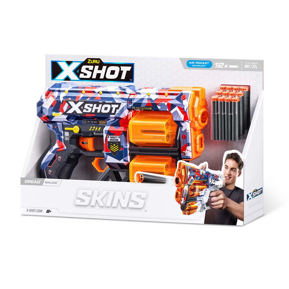 Rapid fire blaster X-SHOT Skins Dread Malice (12 cartridges) (36517Q)
