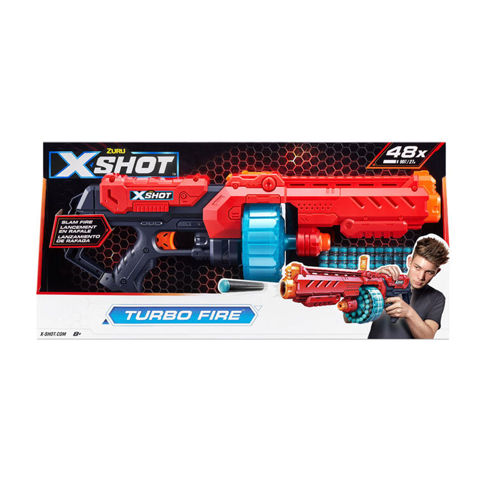 Швидкострільний бластер X-Shot Red EXCEL Turbo Fire (48 патронів) (36270R)