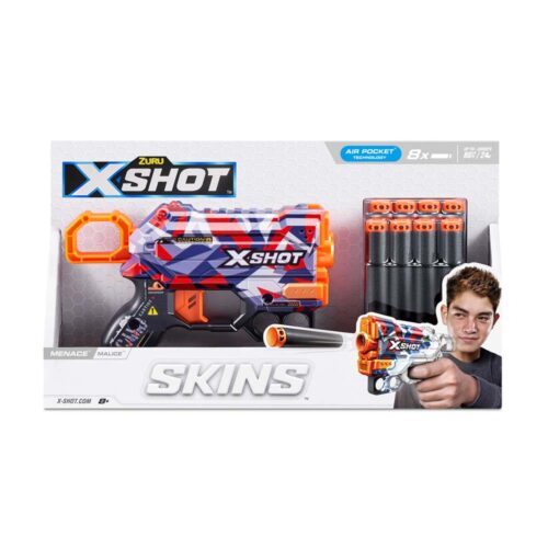 Швидкострільний бластер X-SHOT Skins Menace Malice (8 патронів) (36515M)