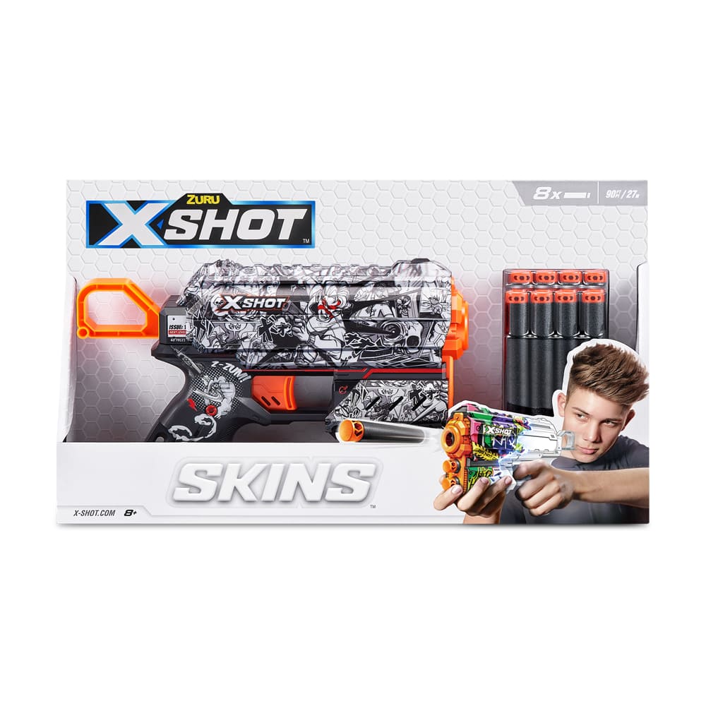 Rapid fire blaster X-SHOT Skins Flux Illustrate (8 cartridges) (36516D)