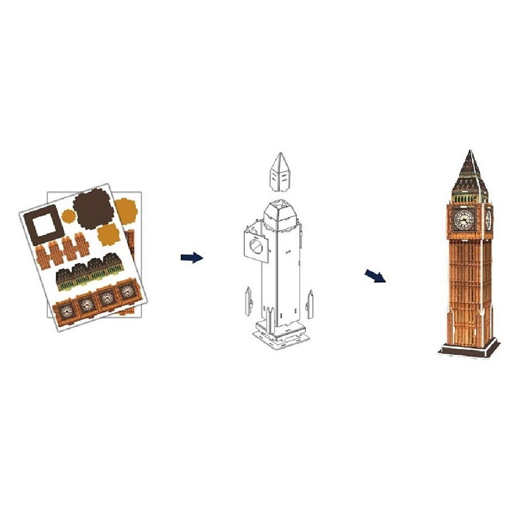 Three-dimensional puzzle-constructor CubicFun Big Ben mini series (S3015h)