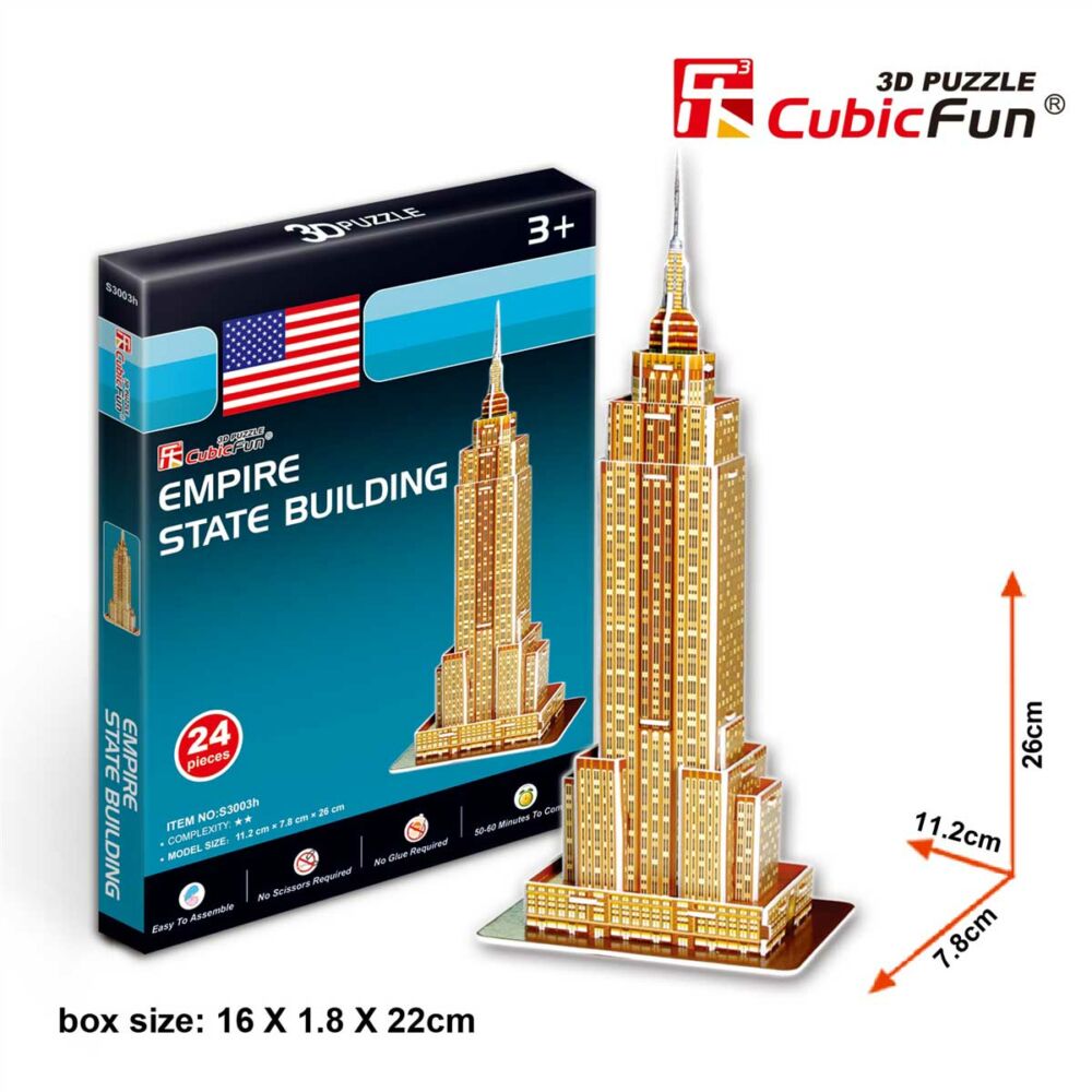 3D Puzzle Constructor CubicFun Empire State Building Mini Series (S3003h)