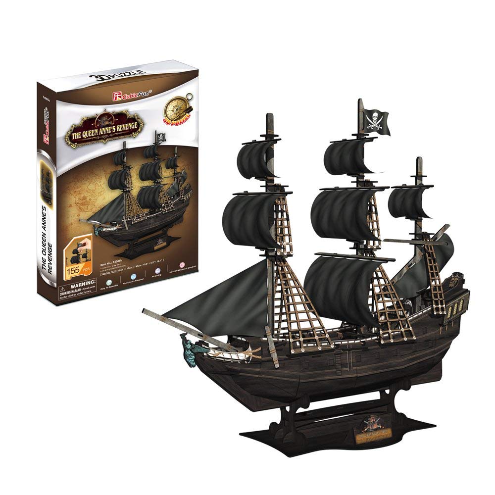 3D Puzzle Constructor CubicFun Two-Masted Schooner (T4005h)
