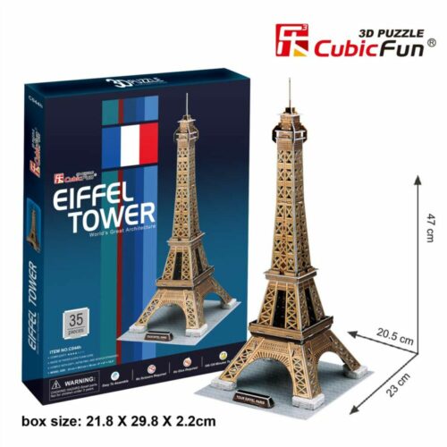 Трехмерная головоломка-конструктор CubicFun Эйфелева башня (C044h)