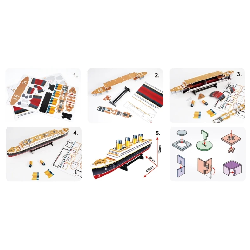 3D Puzzle Constructor CubicFun Titanic (T4012h)