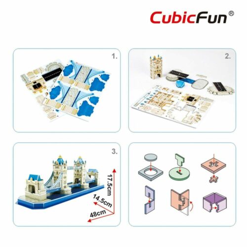 Тривимірна головоломка-конструктор CubicFun Тауерський міст (C238h)