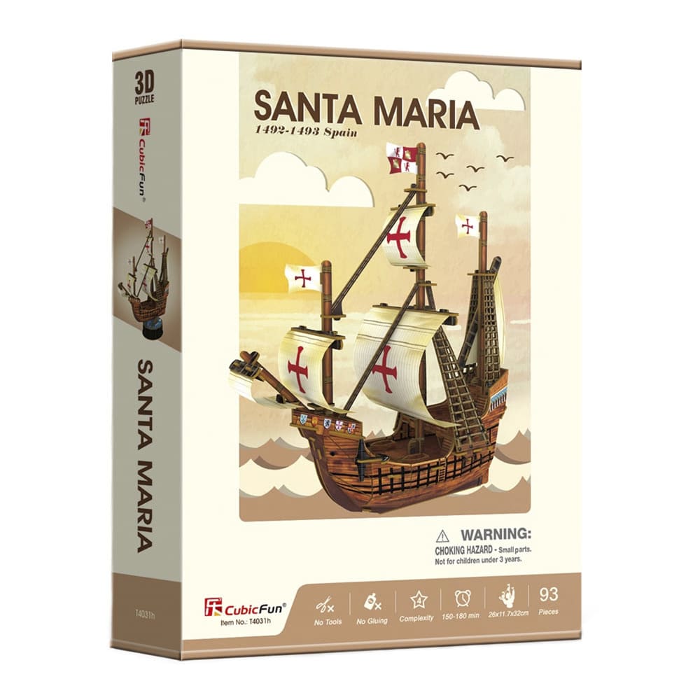 3D Puzzle Constructor CubicFun Santa Maria (T4031h)