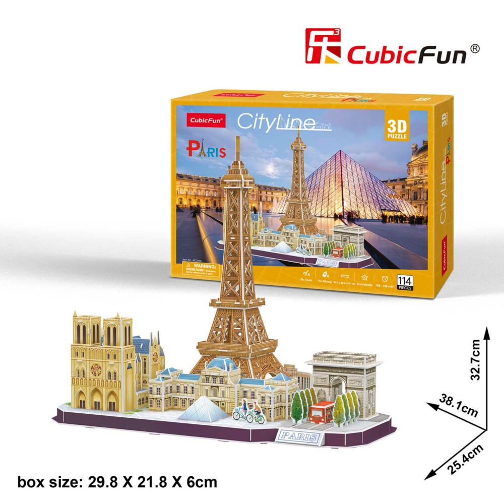 3D puzzle-constructor CubicFun CITY LINE PARIS (MC254h)