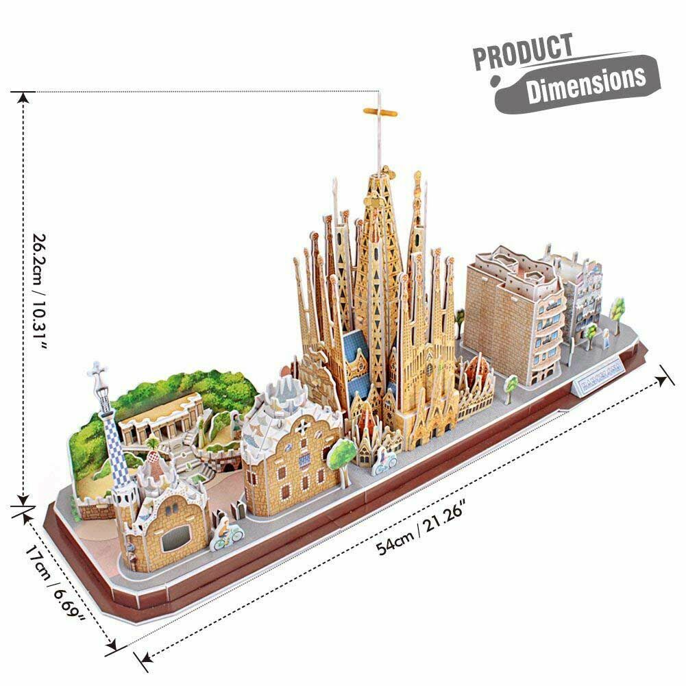 3D puzzle-constructor CubicFun CITY LINE BARCELONA (MC256h)