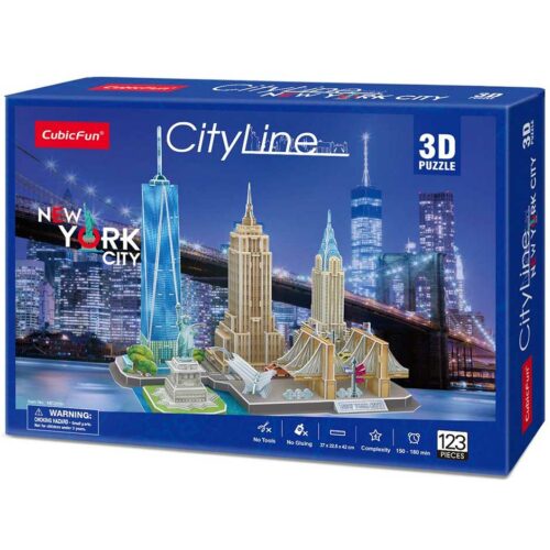 Тривимірна головоломка-конструктор CubicFun СІТІ ЛАЙН НЬЮ-ЙОРК (MC255h)