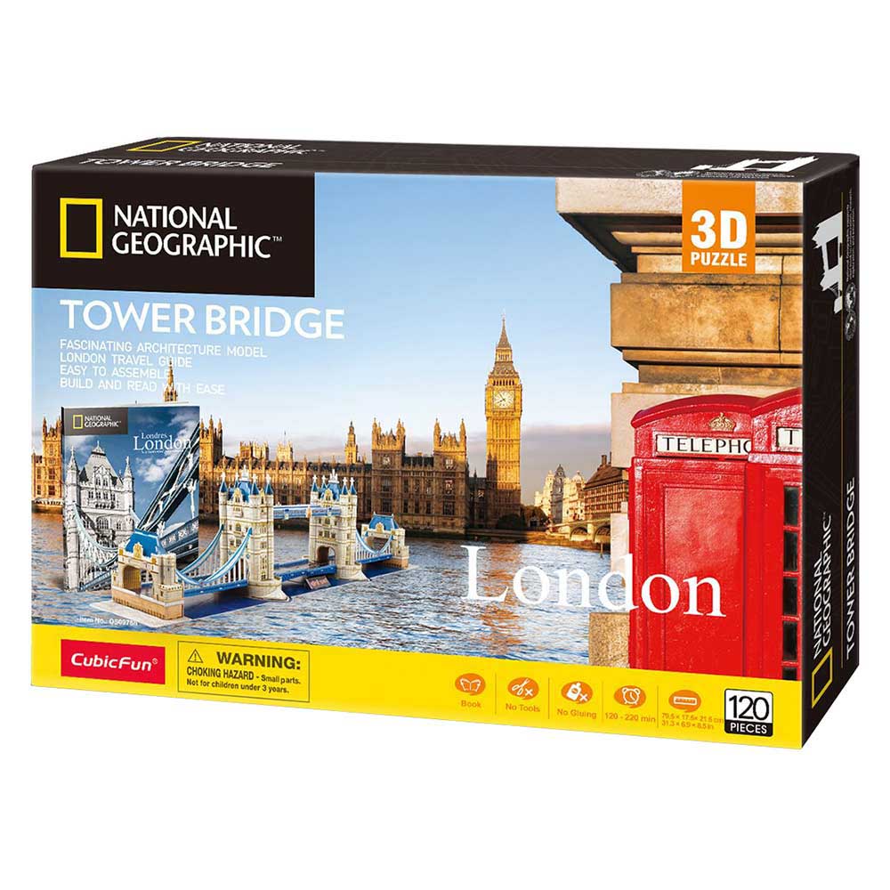 Трехмерная головоломка-конструктор Cubic Fun National Geographic Тауэрский мост (DS0978h)