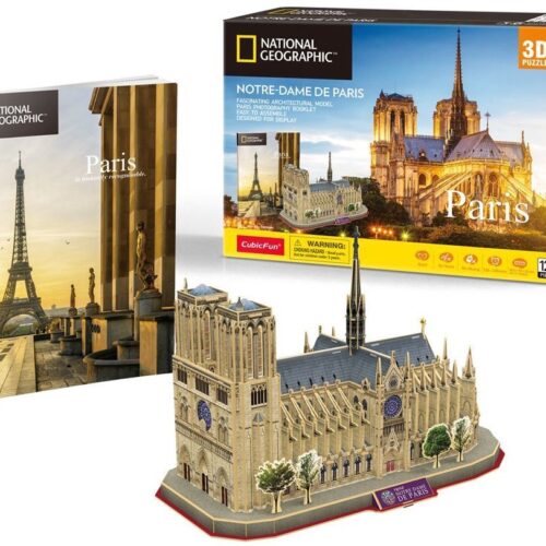 Трехмерная головоломка-конструктор Cubic Fun National Geographic Нотр-Дам-де-Пари (DS0986h)