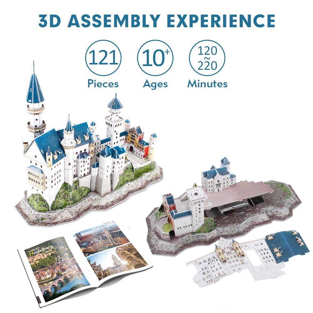3D Puzzle Constructor CubicFun National Geographic Neuschwanstein Castle (DS0990h)