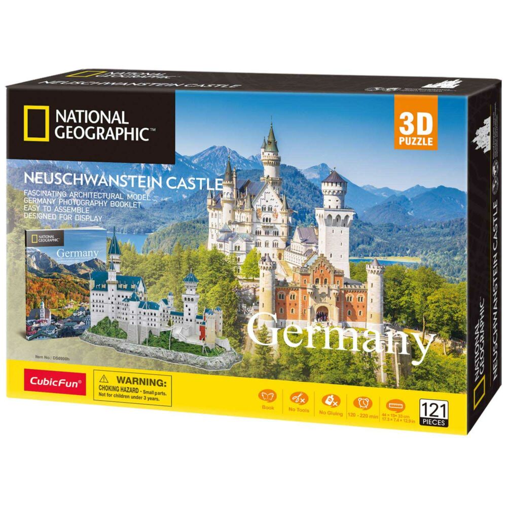 3D Puzzle Constructor CubicFun National Geographic Neuschwanstein Castle (DS0990h)
