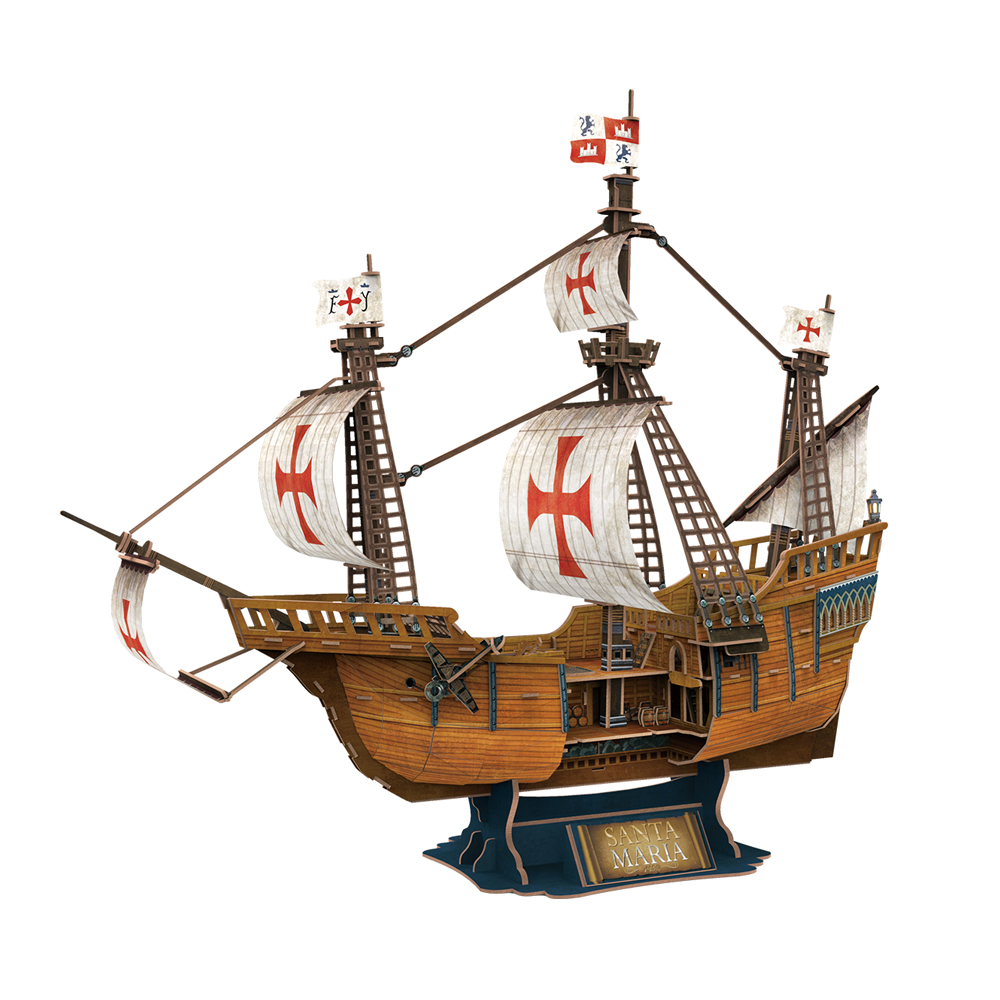 CubicFun 3D Construction Puzzle Santa Maria Ship (T4038h)