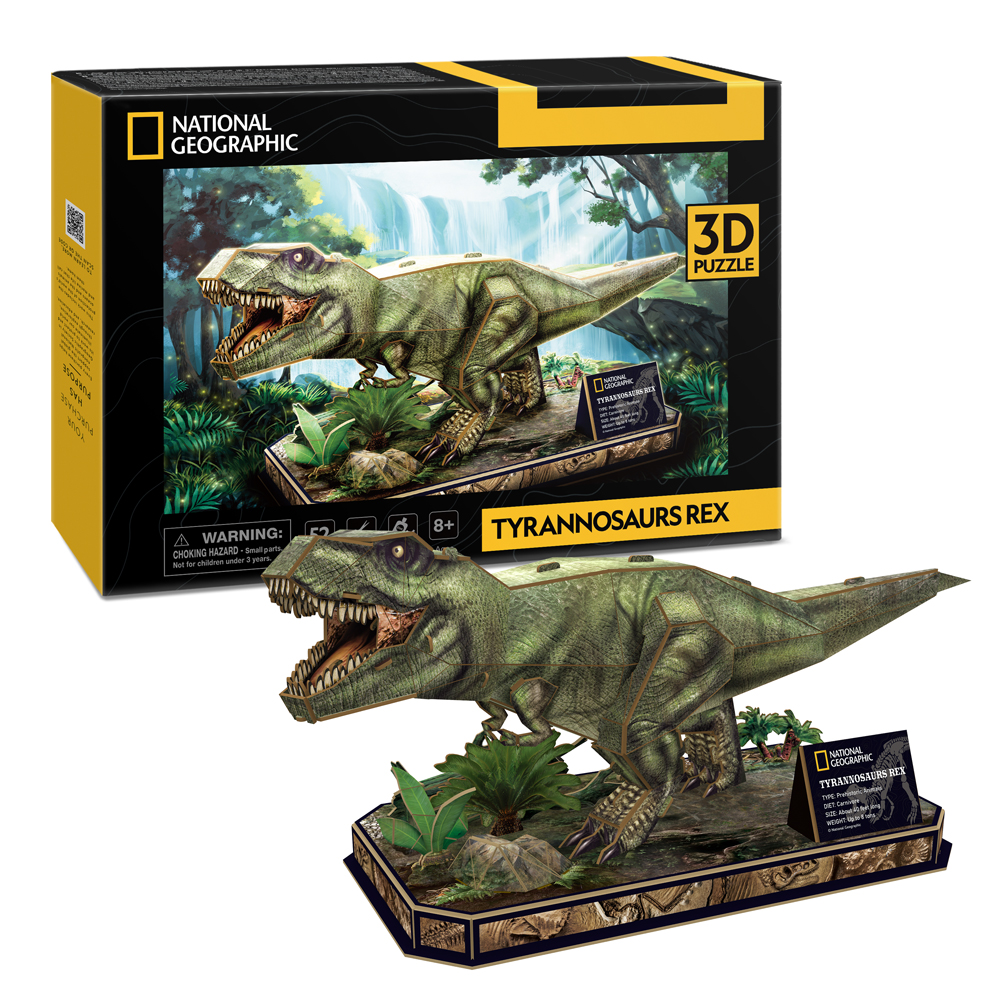 Тривимірна головоломка-конструктор CubicFun National Geographic Dino Тиранозавр Рекс (DS1051h)