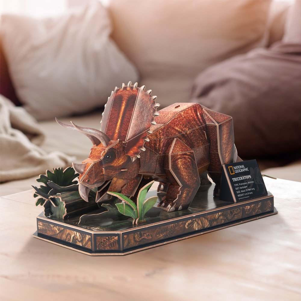 CubicFun National Geographic Dino Triceratops 3D Construction Puzzle (DS1052h)