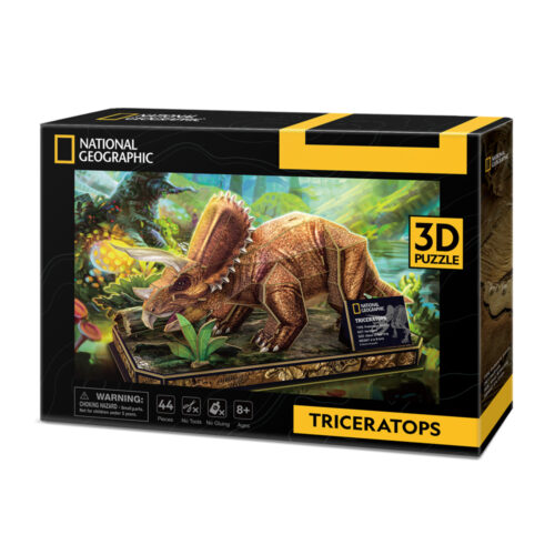 CubicFun National Geographic Dino Triceratops 3D Construction Puzzle (DS1052h)
