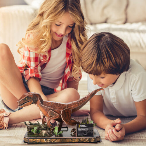 Трехмерная головоломка-конструктор CubicFun National Geographic Dino Велоцираптор (DS1053h)