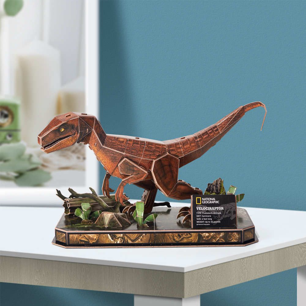 Трехмерная головоломка-конструктор CubicFun National Geographic Dino Велоцираптор (DS1053h)