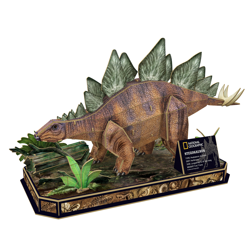 CubicFun National Geographic Dino Stegosaurus 3D Construction Puzzle (DS1054h)