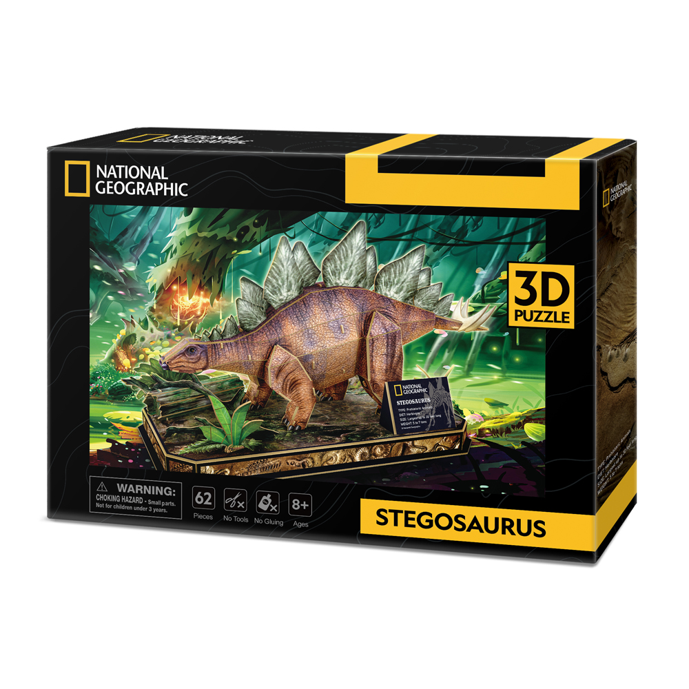 CubicFun National Geographic Dino Stegosaurus 3D Construction Puzzle (DS1054h)
