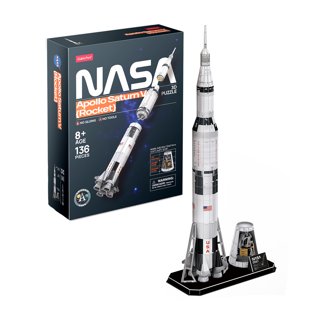 CubicFun NASA Apollo Saturn-5 rocket (DS1059h) 3D construction puzzle
