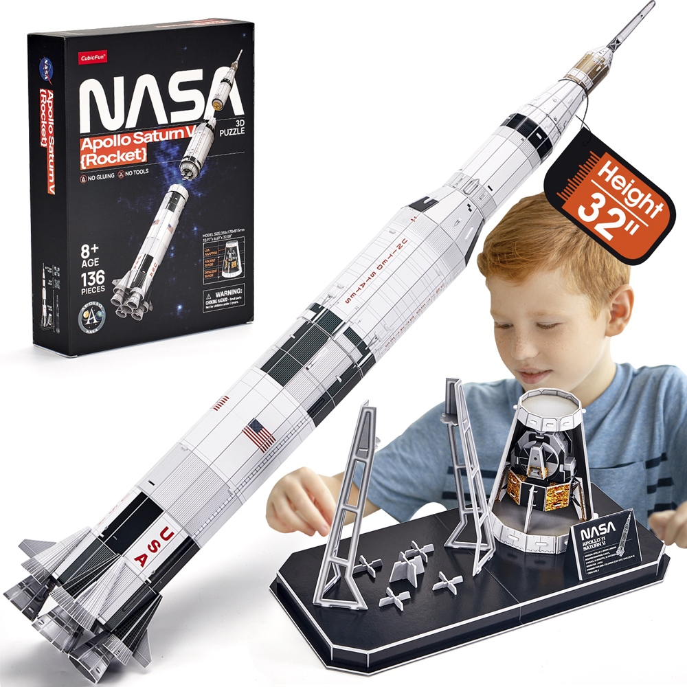 CubicFun NASA Apollo Saturn-5 rocket (DS1059h) 3D construction puzzle