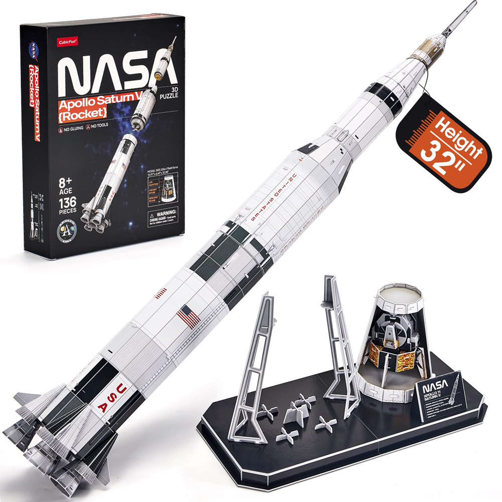CubicFun NASA Apollo Saturn-5 rocket (DS1059h) 3D construction puzzle