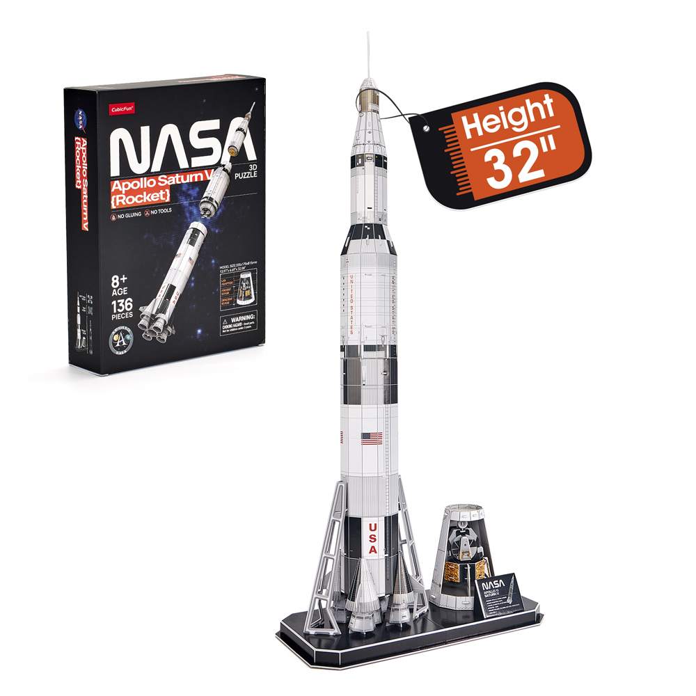 CubicFun NASA Apollo Saturn-5 rocket (DS1059h) 3D construction puzzle