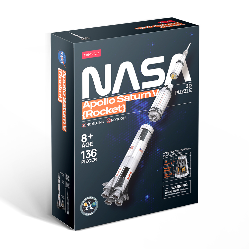 CubicFun NASA Apollo Saturn-5 rocket (DS1059h) 3D construction puzzle