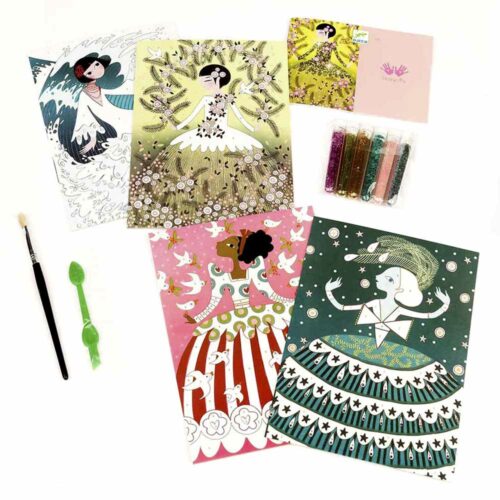 Художній комплект DJECO малювання блискітками Блискучі наряди (DJ09500)