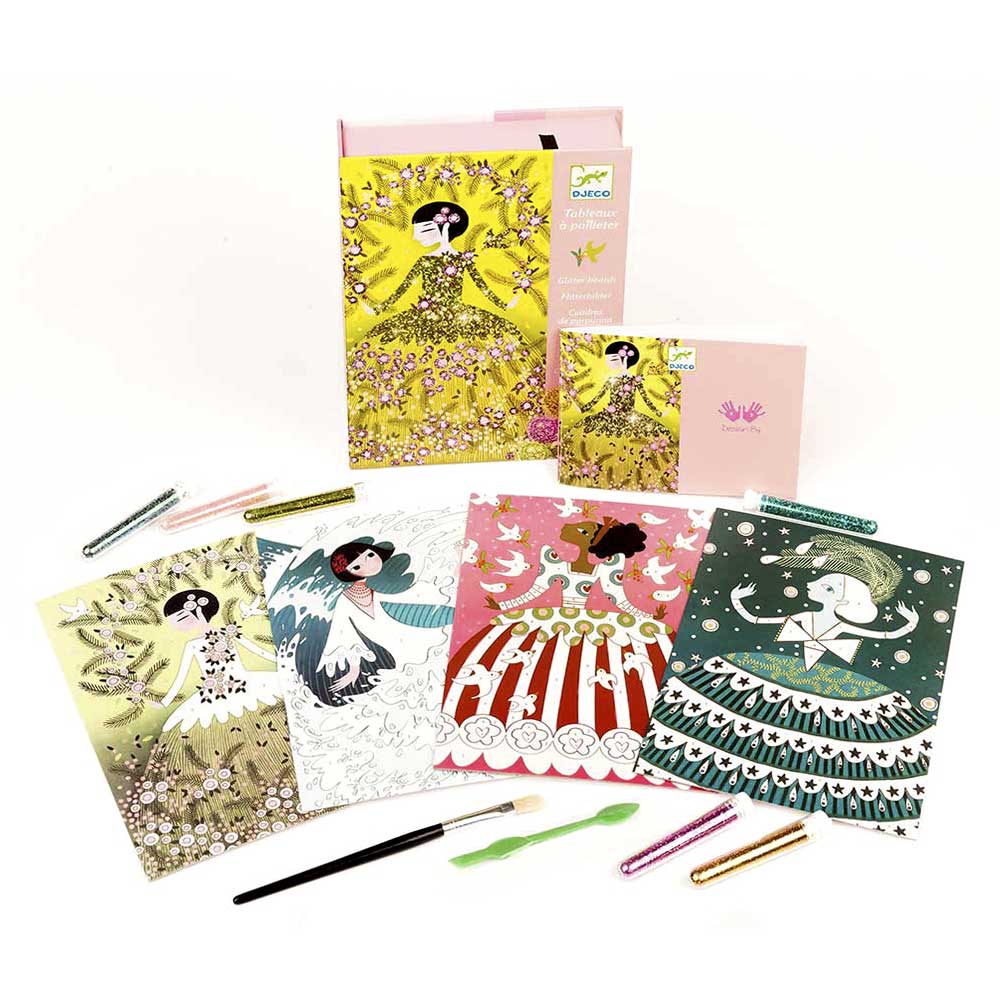 Художній комплект DJECO малювання блискітками Блискучі наряди (DJ09500)