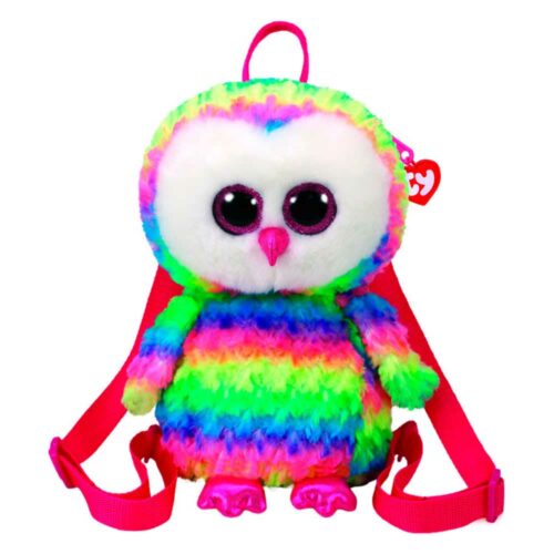 Мягкая игрушка TY Gear Разноцветная сова Owen рюкзак (95003)
