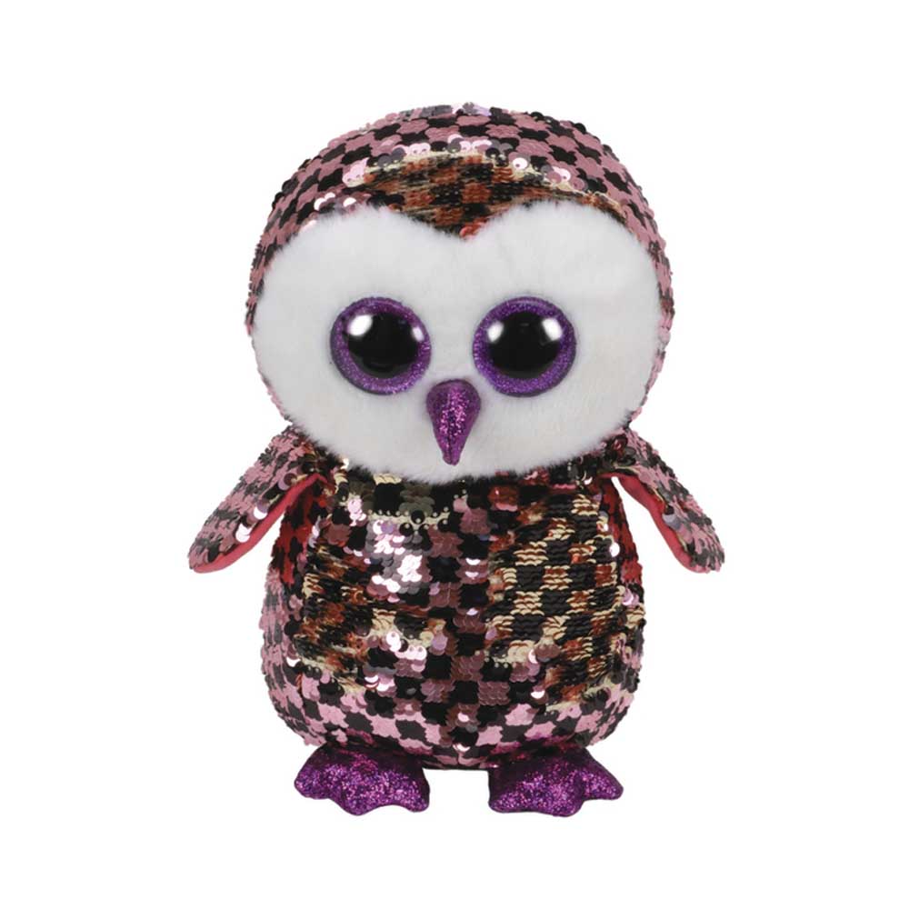 М&#8217;яка іграшка TY FLIPPABLES Сова «CHECKS» 25 см (36785)