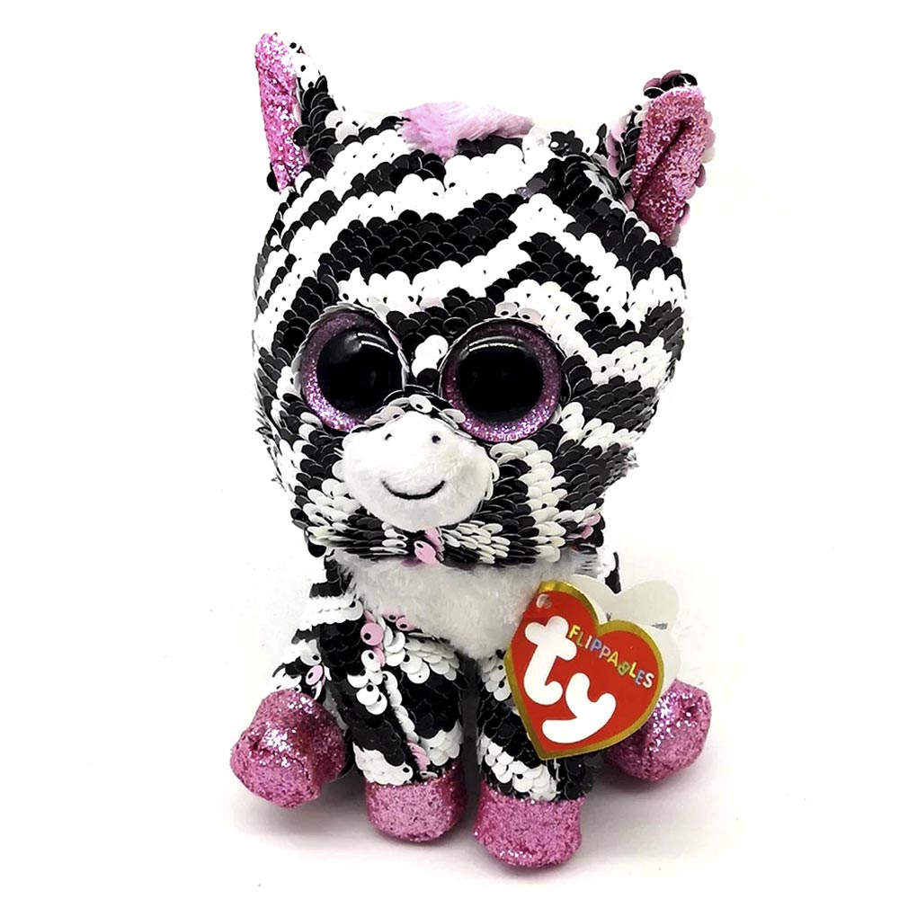 М&#8217;яка іграшка TY FLIPPABLES Зебра «ZOEY» 15 см (36672)
