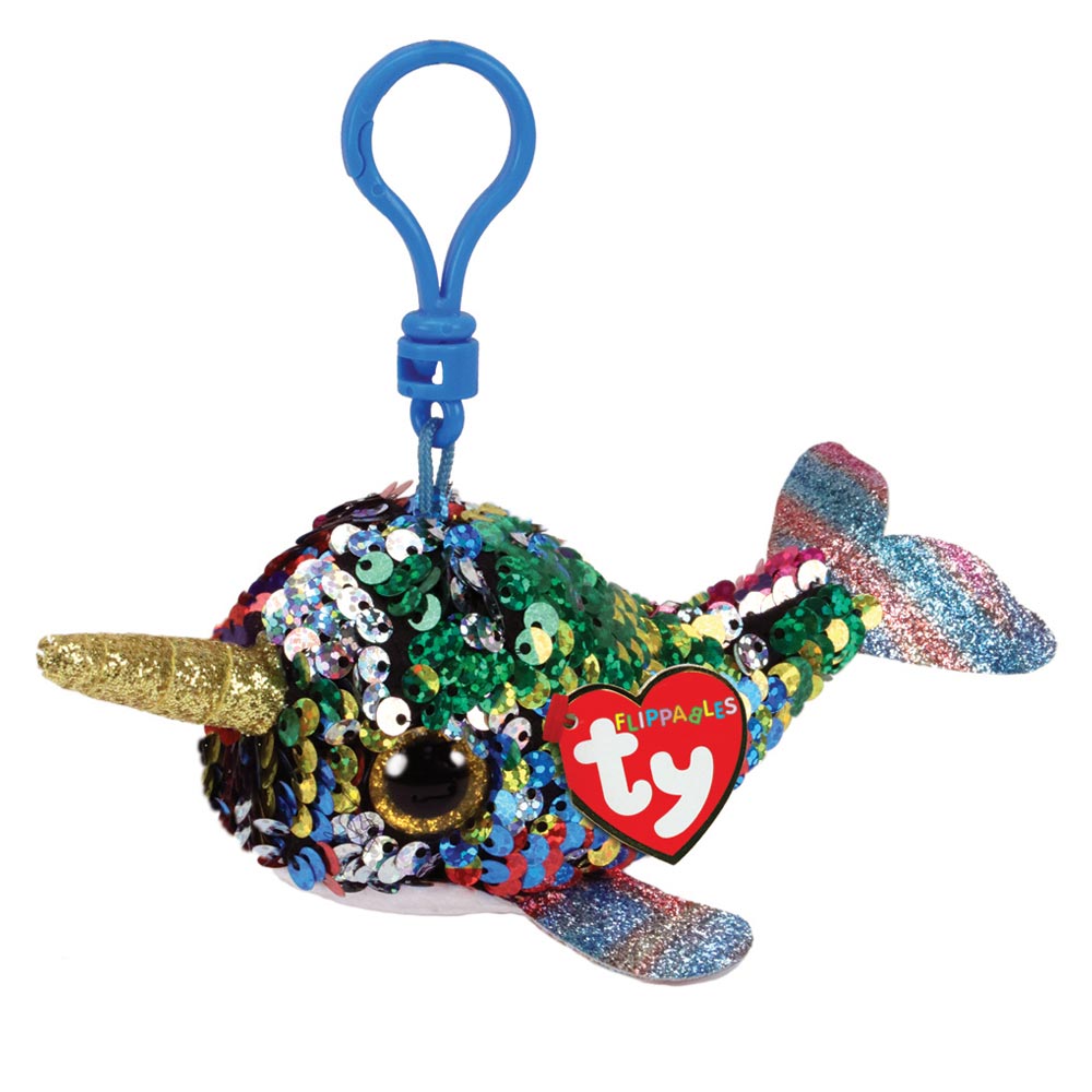 Stuffed toy TY FLIPPABLES Narwhal CALYPSO 12 cm (35304)