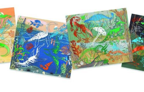 Художественные патчи металлизированные DJECO Динозавры (DJ09463)